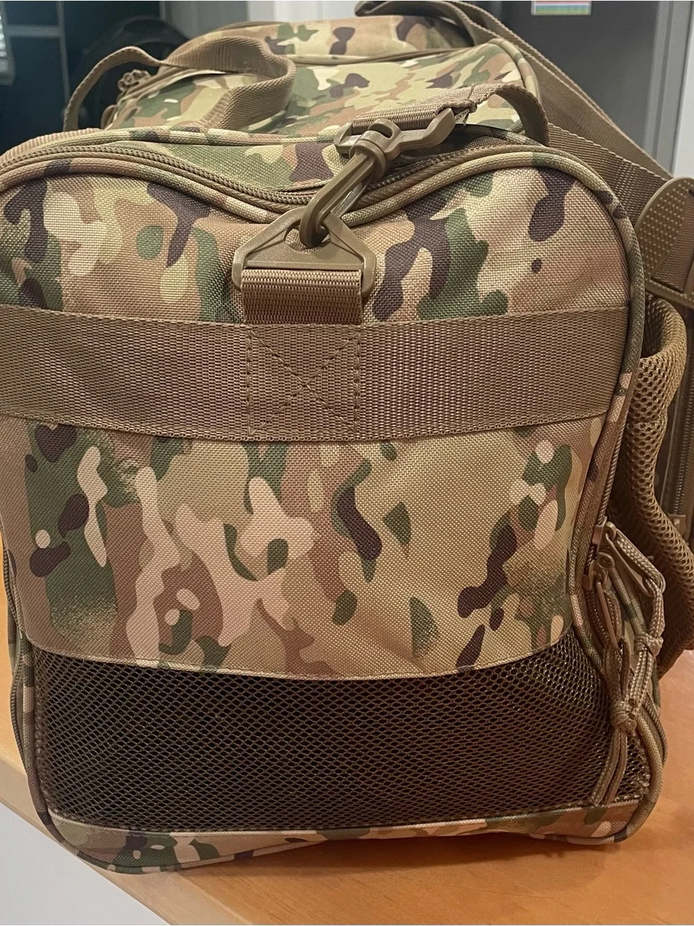 Large Louisiana National Guard Camo Travel Duffle Bag - Tactical Camouflage NWOT